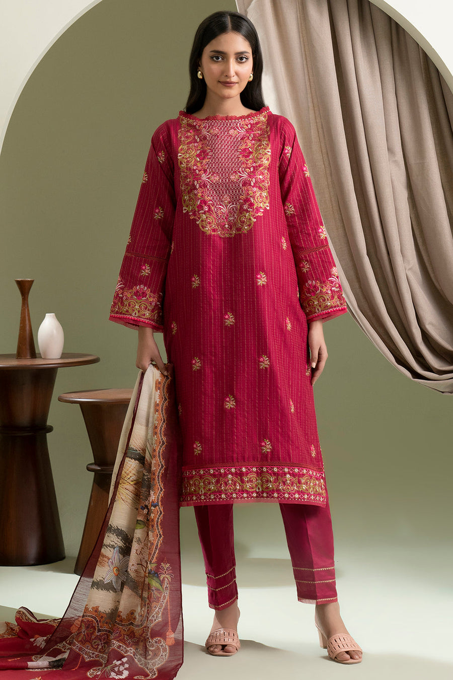 Zellbury Summer Embroidered Lawn Unstitched 3Pc Suit WUS25E30346