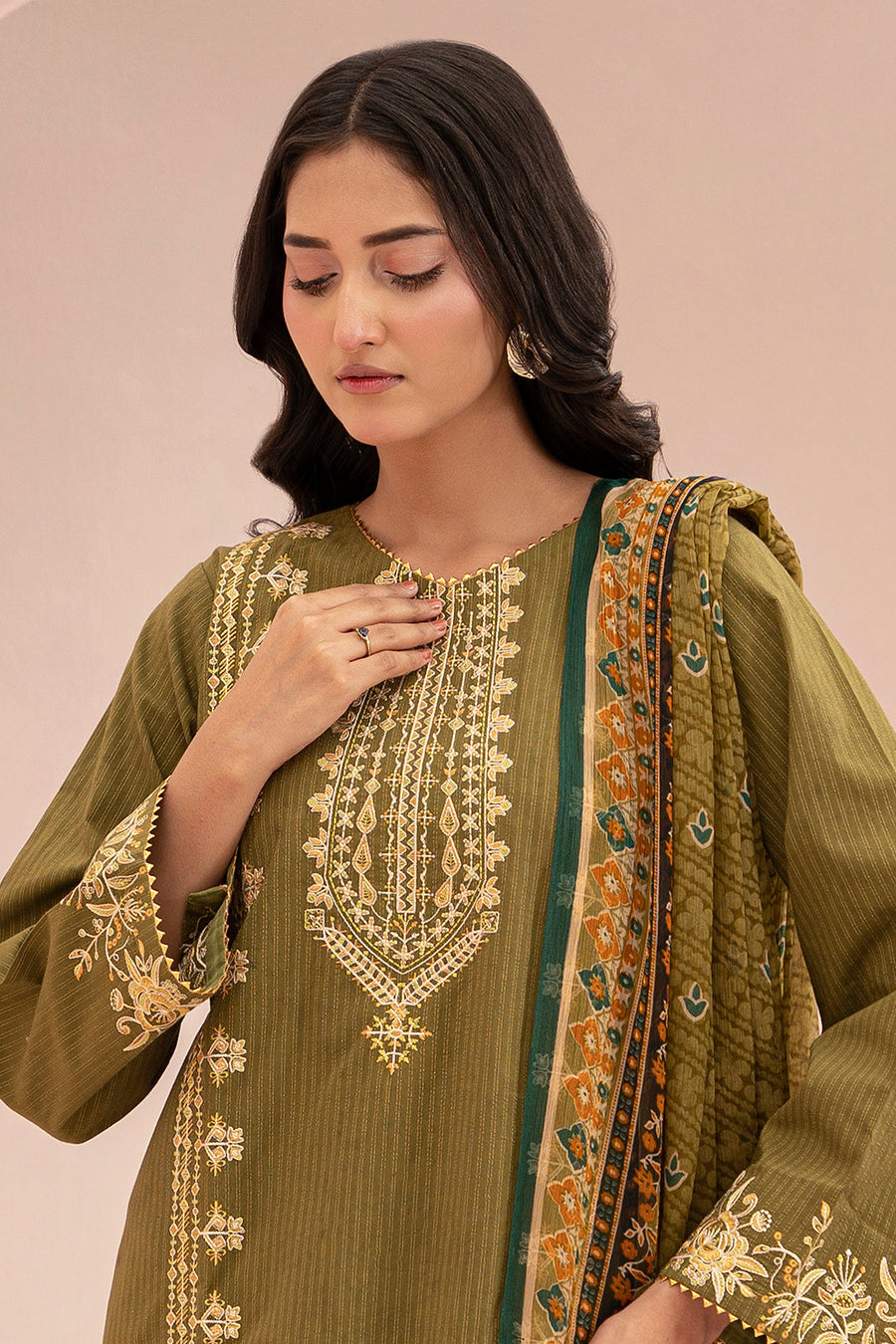 Zellbury Summer Embroidered Lawn Unstitched 3Pc Suit WUS25E30347