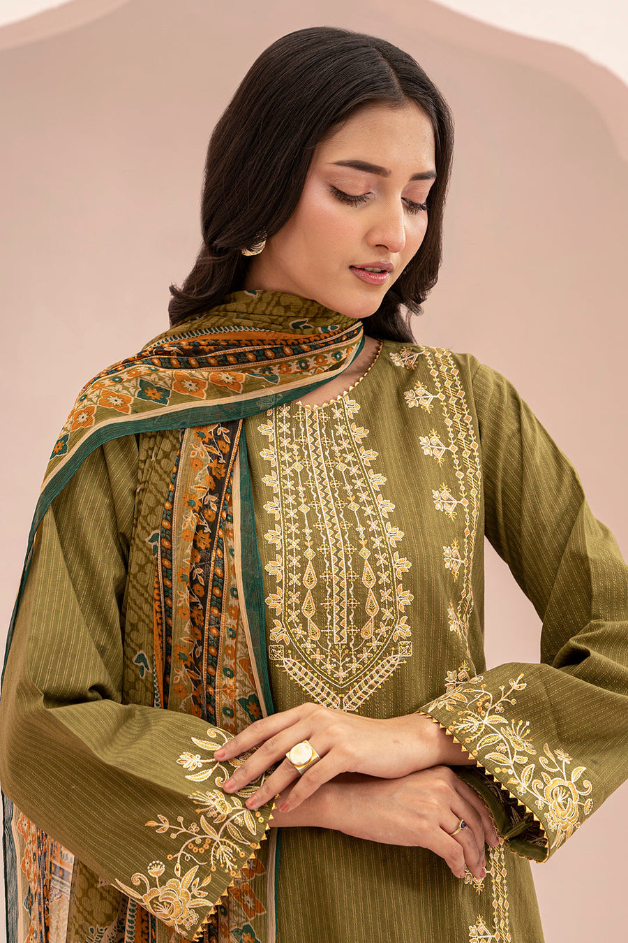 Zellbury Summer Embroidered Lawn Unstitched 3Pc Suit WUS25E30347