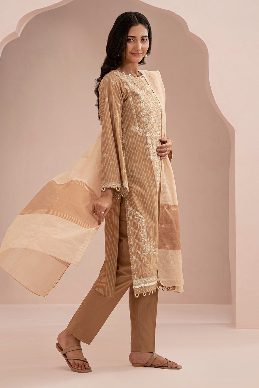 Zellbury Summer Embroidered Lawn Unstitched 3Pc Suit WUS25E30348