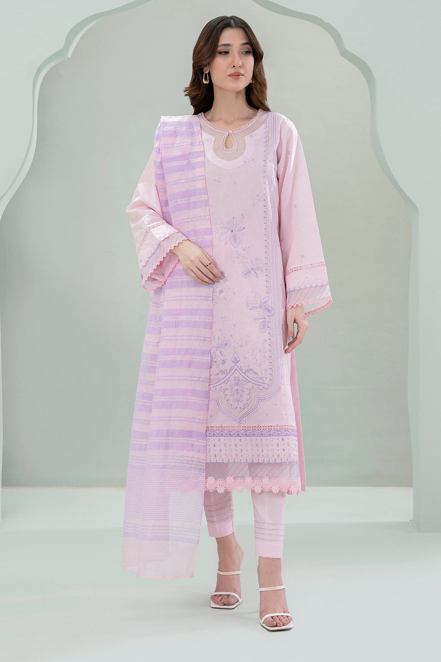 Zellbury Summer Embroidered Lawn Unstitched 3Pc Suit WUS25E30350