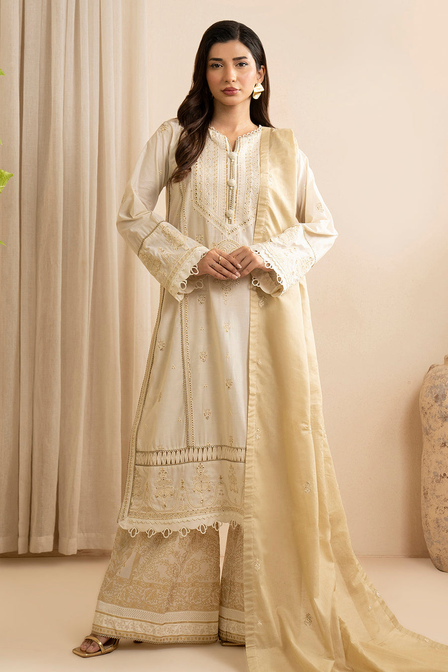 Zellbury Embroidered Lawn Unstitched 3Pc Suit WUS25E30351