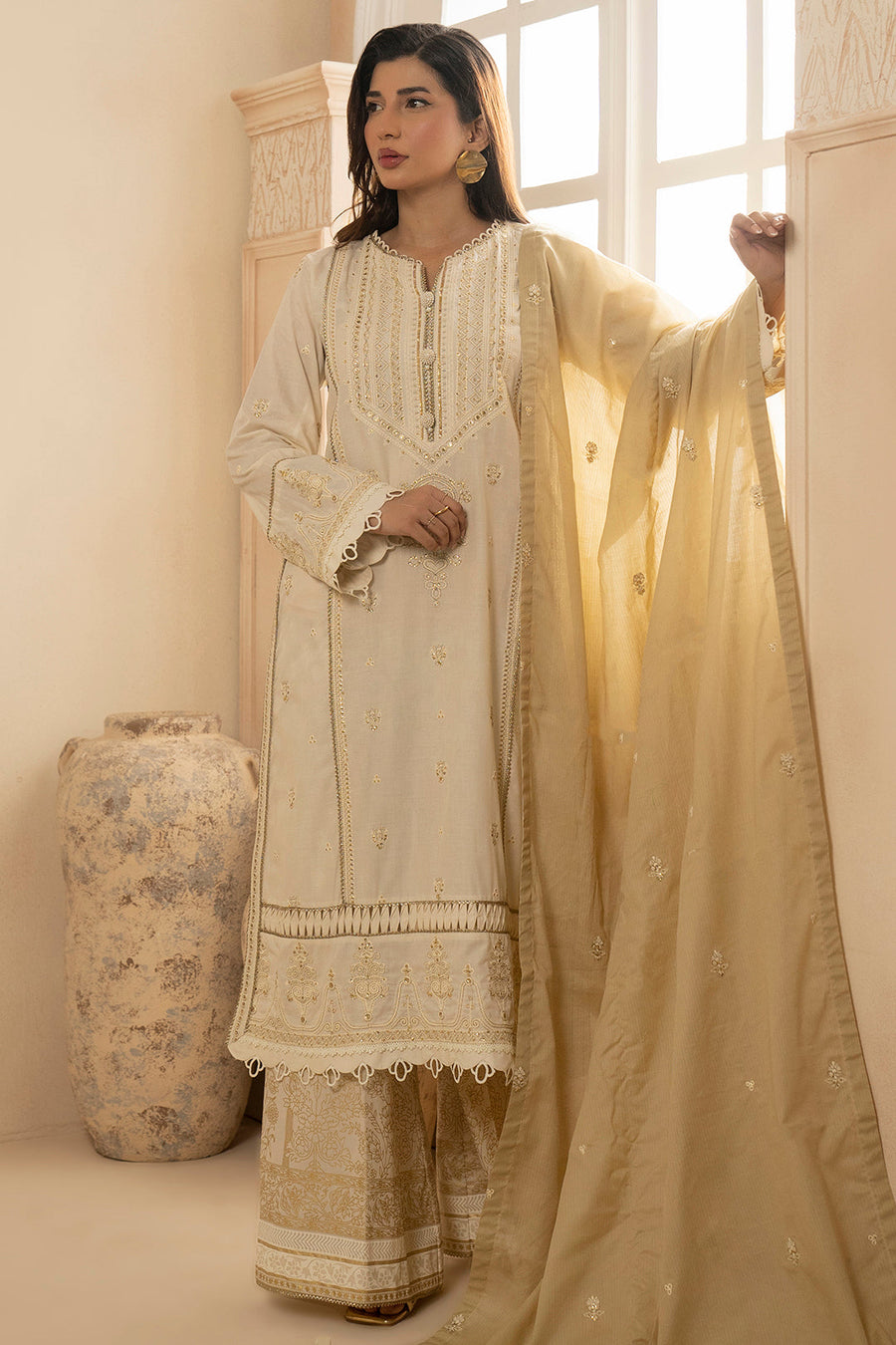 Zellbury Embroidered Lawn Unstitched 3Pc Suit WUS25E30351