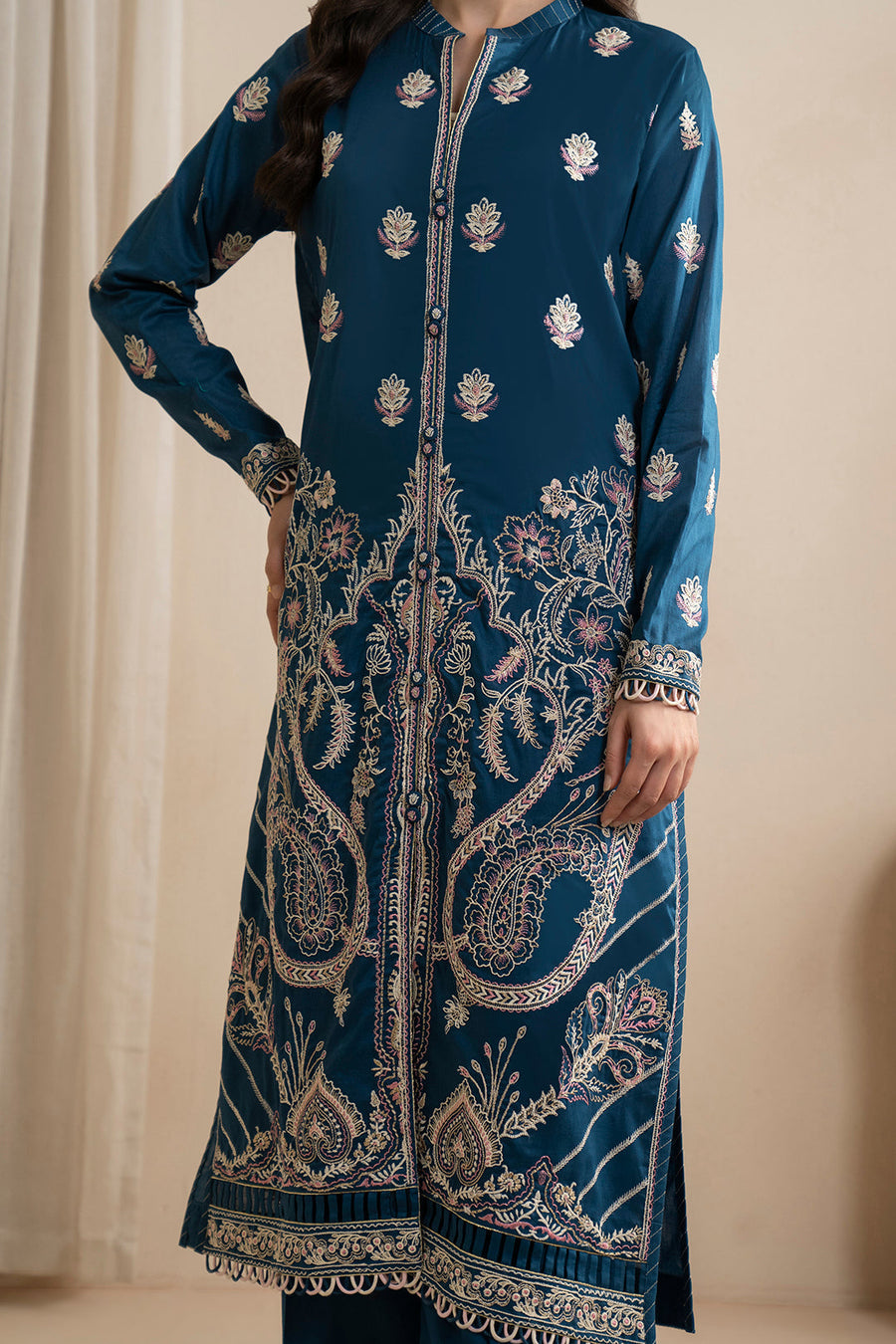 Zellbury Embroidered Lawn Unstitched 3Pc Suit WUS25E30353
