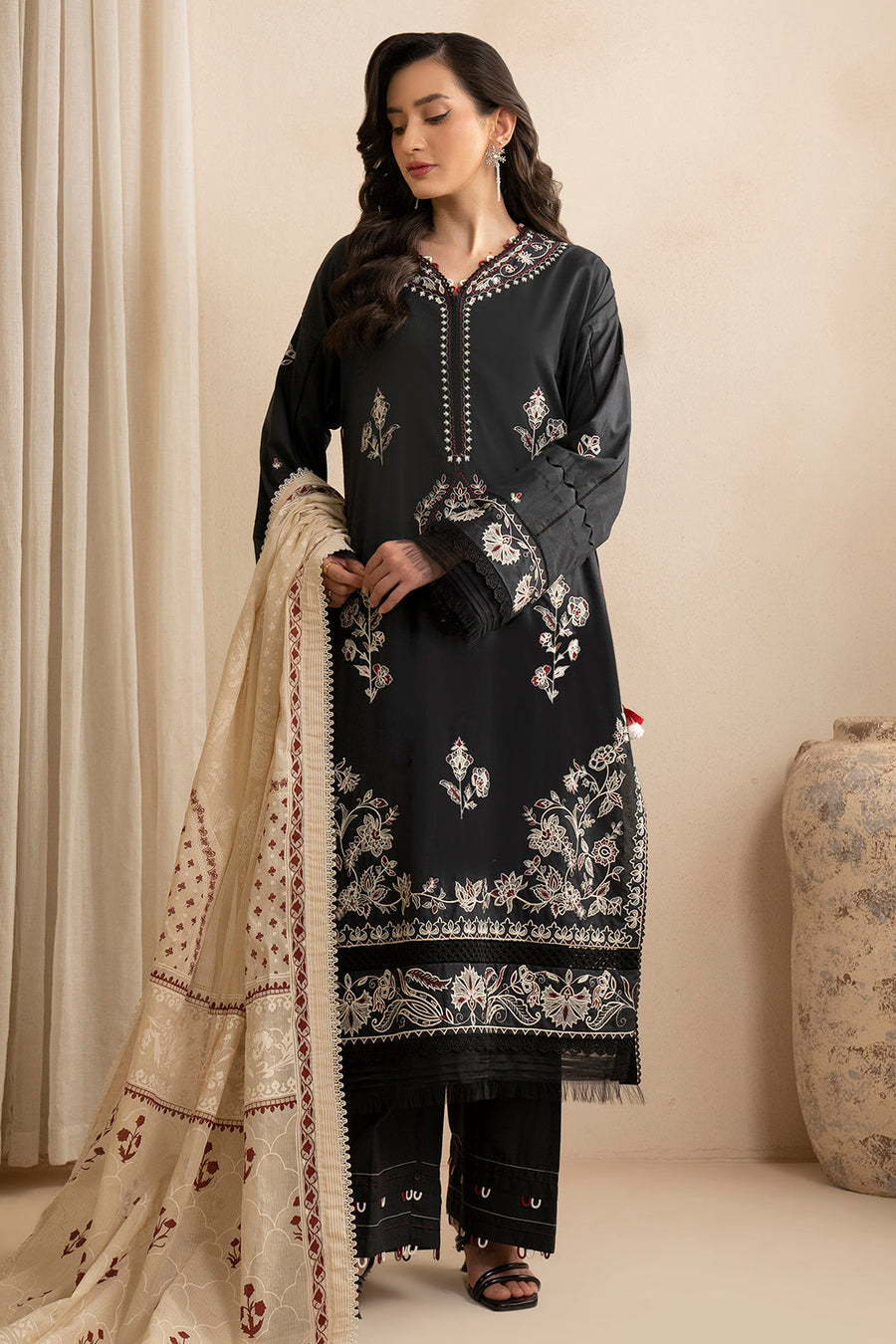 Zellbury Summer Embroidered Lawn Unstitched 3Pc Suit WUS25E30362