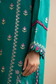 Zellbury Summer Embroidered Cotton Silk Unstitched 3Pc Suit WUS25E30363