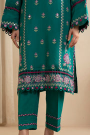 Zellbury Summer Embroidered Cotton Silk Unstitched 3Pc Suit WUS25E30363