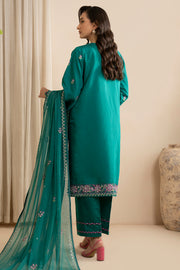 Zellbury Summer Embroidered Cotton Silk Unstitched 3Pc Suit WUS25E30363