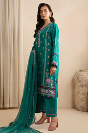 Zellbury Summer Embroidered Cotton Silk Unstitched 3Pc Suit WUS25E30363