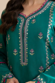 Zellbury Summer Embroidered Cotton Silk Unstitched 3Pc Suit WUS25E30363