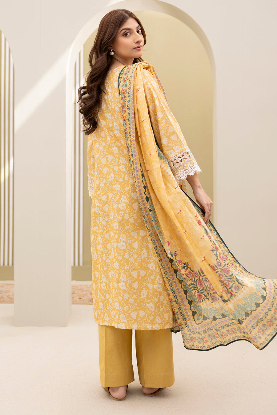 Zellbury Summer Embroidered Lawn Unstitched 3Pc Suit WUS25E30398