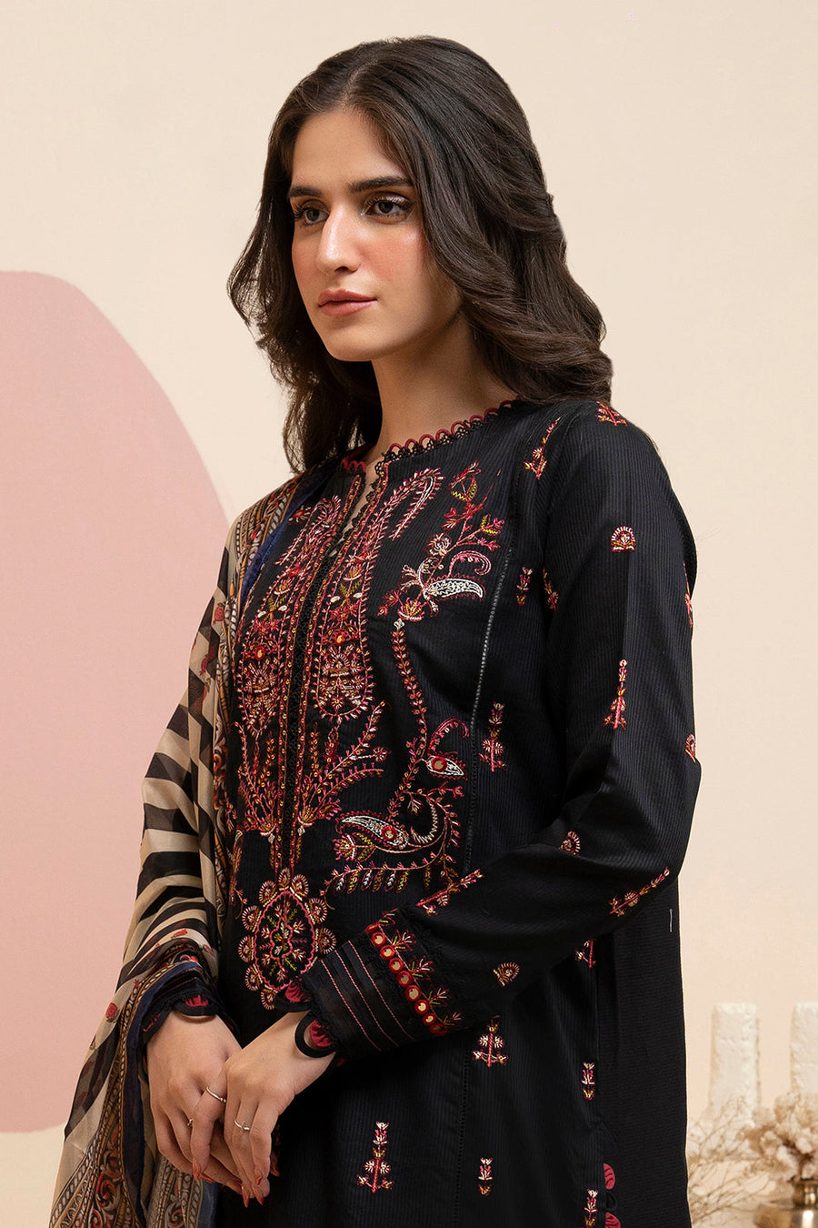 Zellbury Embroidered Lawn Unstitched 3Pc Suit WUS25E30403