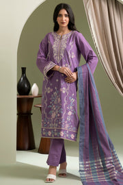 Zellbury Summer Embroidered Self Jacquard Unstitched 3Pc Suit WUS25E30404