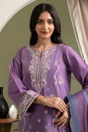 Zellbury Summer Embroidered Self Jacquard Unstitched 3Pc Suit WUS25E30404