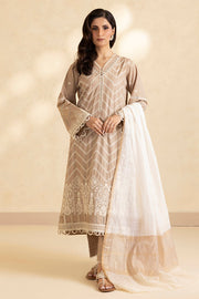 Zellbury Summer Embroidered Lawn Unstitched 3Pc Suit WUC25E34008