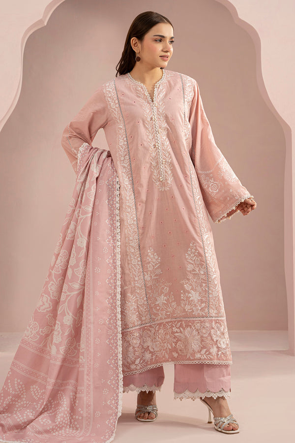 Zellbury Summer Embroidered Cambric Unstitched 3Pc Suit WUS25E30469