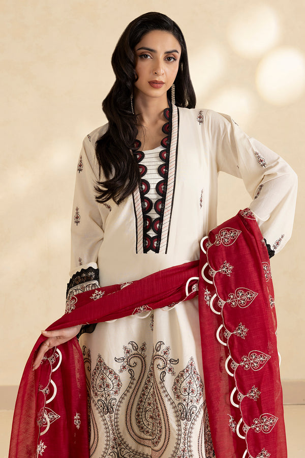 Zellbury Summer Embroidered Lawn Unstitched 3Pc Suit WUS25E30470