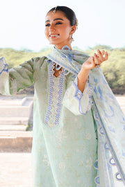 Zellbury Chikankari Embroidered Lawn Unstitched 3Pc Suit WUS25E30529
