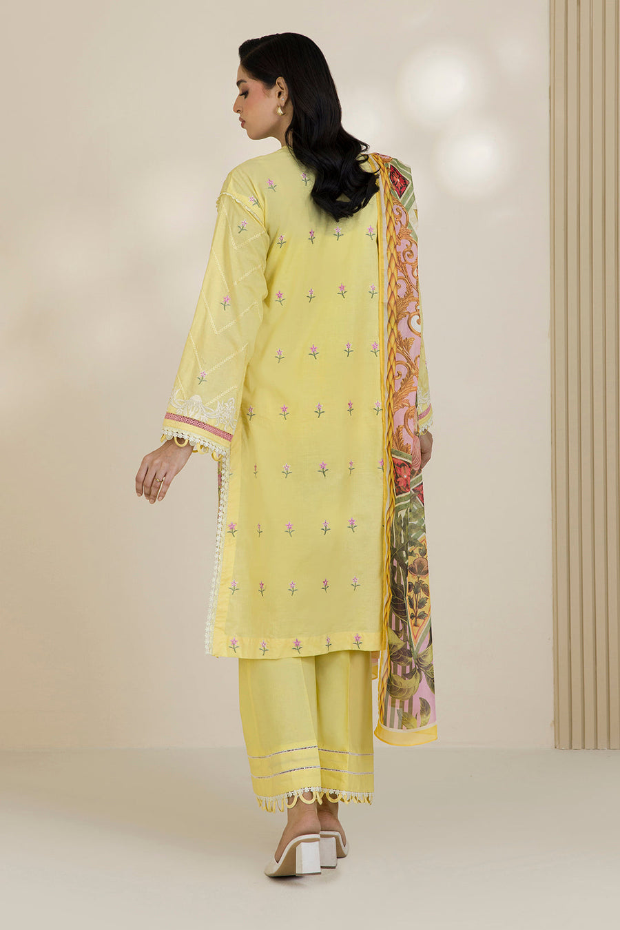 Zellbury Embroidered Lawn Unstitched 3Pc Suit WUS25E30534