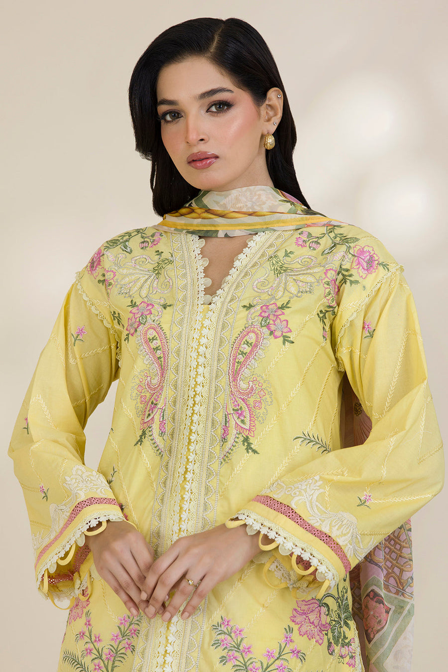 Zellbury Embroidered Lawn Unstitched 3Pc Suit WUS25E30534