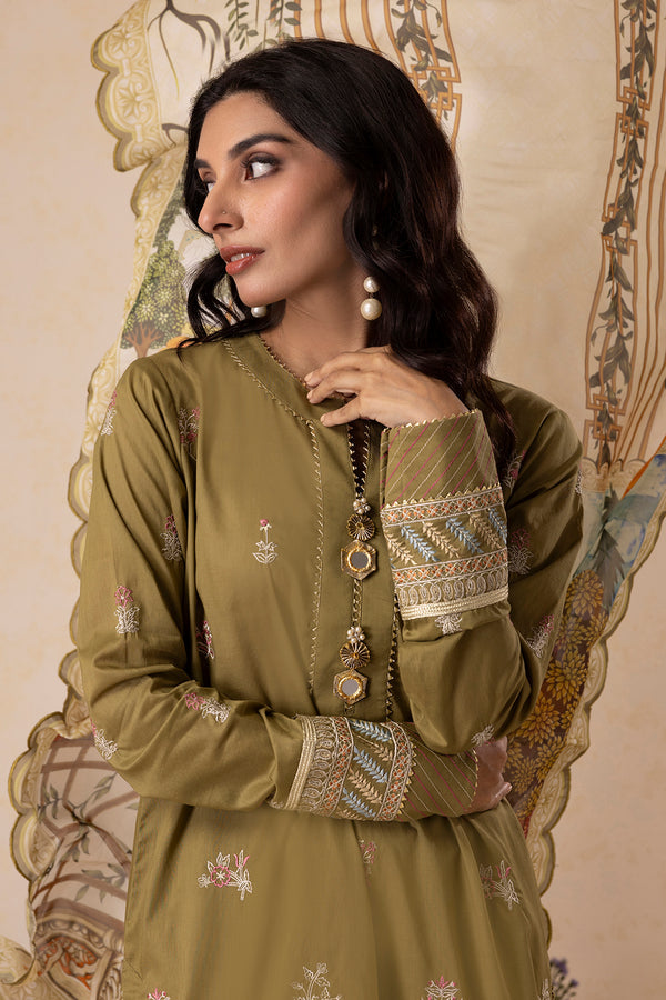 Zellbury Summer Embroidered Cambric Unstitched 3Pc Suit WUS25E30604