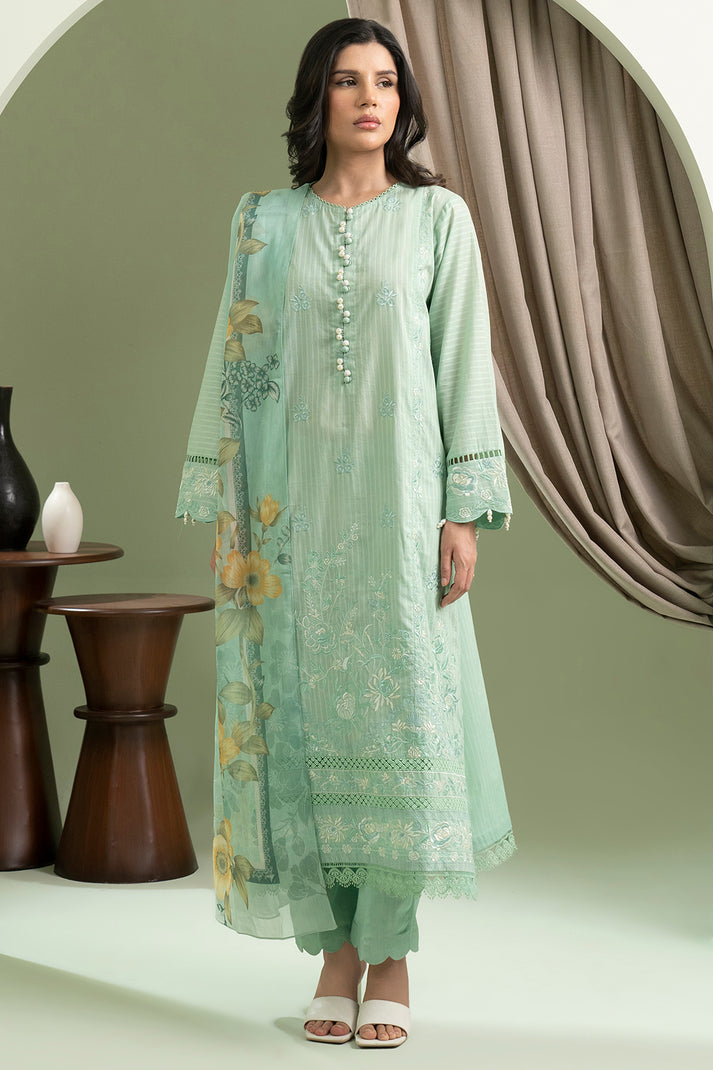 Zellbury Summer Embroidered Cambric Unstitched 3Pc Suit WUS25E30605