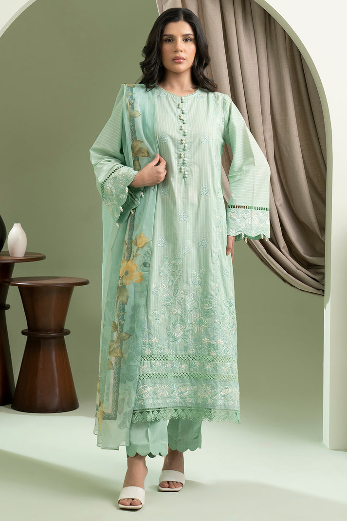 Zellbury Summer Embroidered Cambric Unstitched 3Pc Suit WUS25E30605