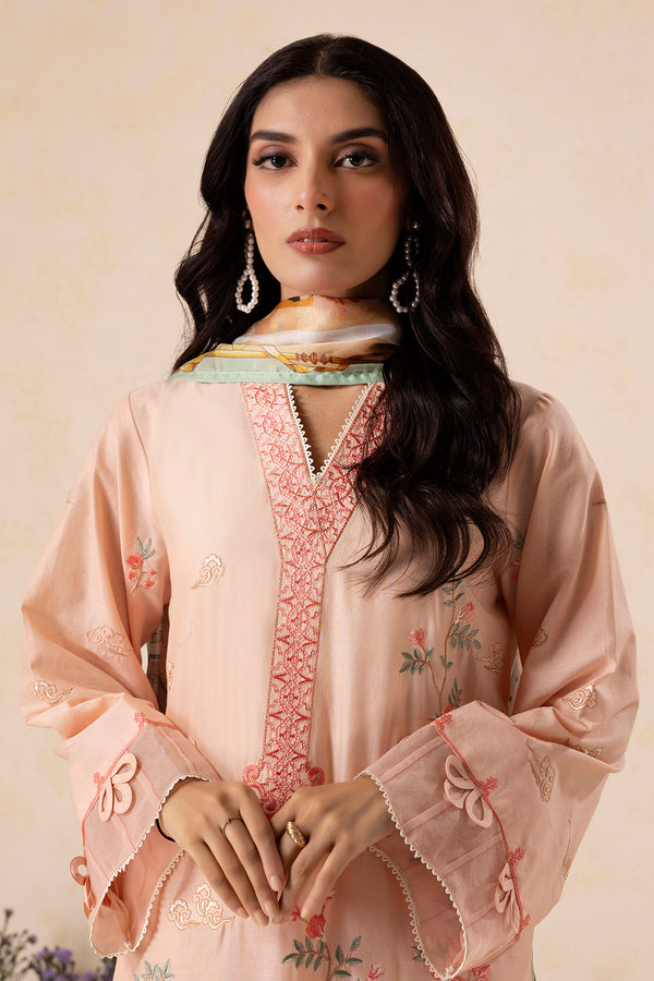 Zellbury Summer Embroidered Cambric Unstitched 3Pc Suit WUS25E30606