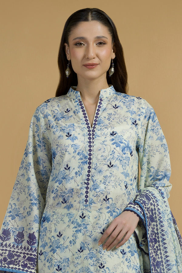 Zellbury Summer Embroidered Lawn Unstitched 3Pc Suit WUS25E30677