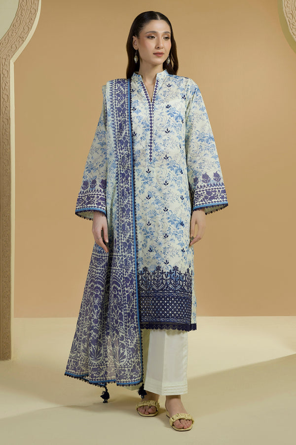 Zellbury Summer Embroidered Lawn Unstitched 3Pc Suit WUS25E30677