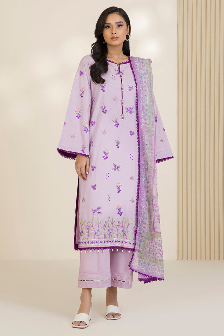 Zellbury Summer Embroidered Lawn Unstitched 3Pc Suit WUS25E30682