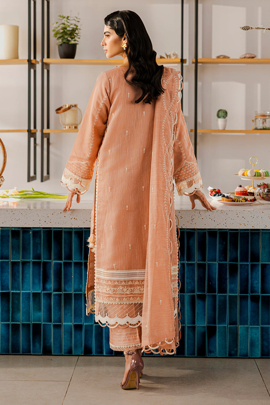 Zellbury Chikankari Embroidered Lawn Unstitched 3Pc Suit WUS25E30803
