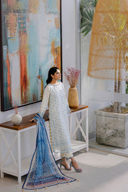 Zellbury Chikankari Embroidered Lawn Unstitched 3Pc Suit WUS25E30805