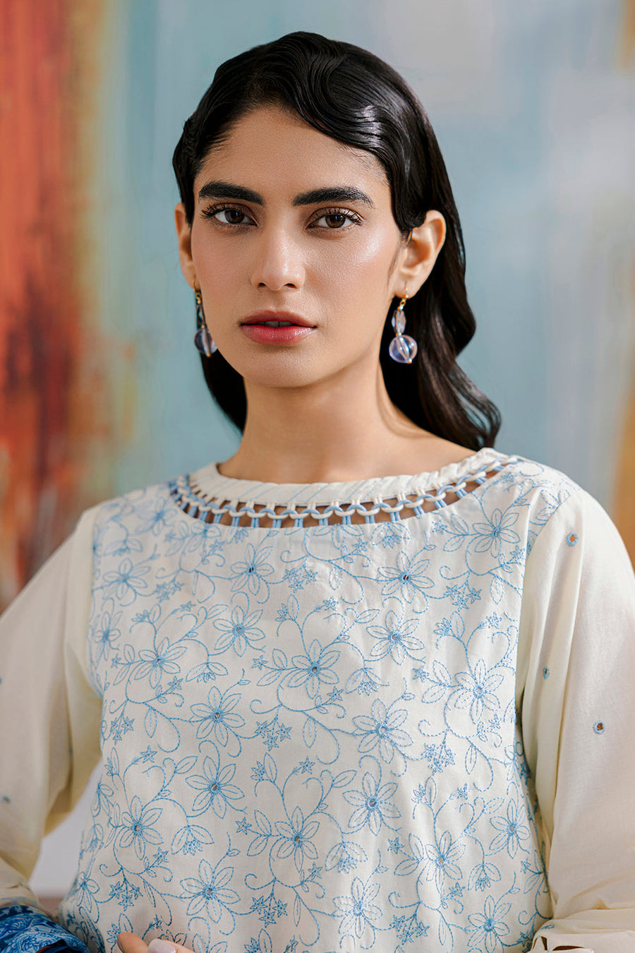 Zellbury Chikankari Embroidered Lawn Unstitched 3Pc Suit WUS25E30805