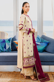 Zellbury Chikankari Embroidered Lawn Unstitched 3Pc Suit WUS25E30808