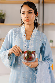 Zellbury Chikankari Embroidered Lawn Unstitched 3Pc Suit WUS25E30814