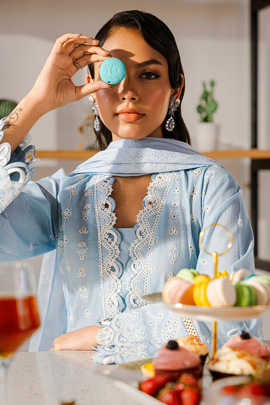 Zellbury Chikankari Embroidered Lawn Unstitched 3Pc Suit WUS25E30814
