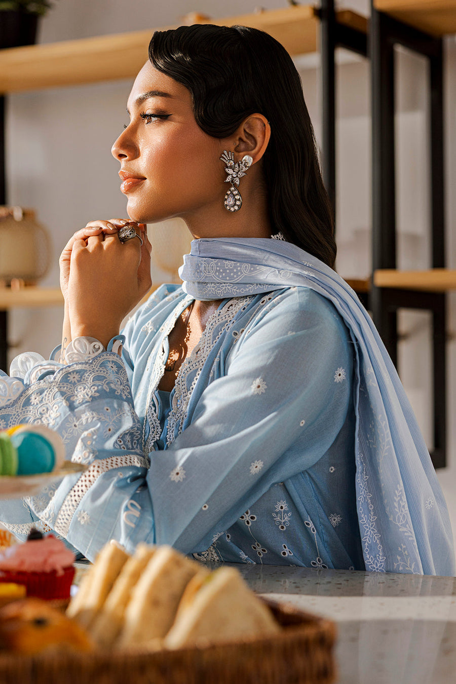Zellbury Chikankari Embroidered Lawn Unstitched 3Pc Suit WUS25E30814