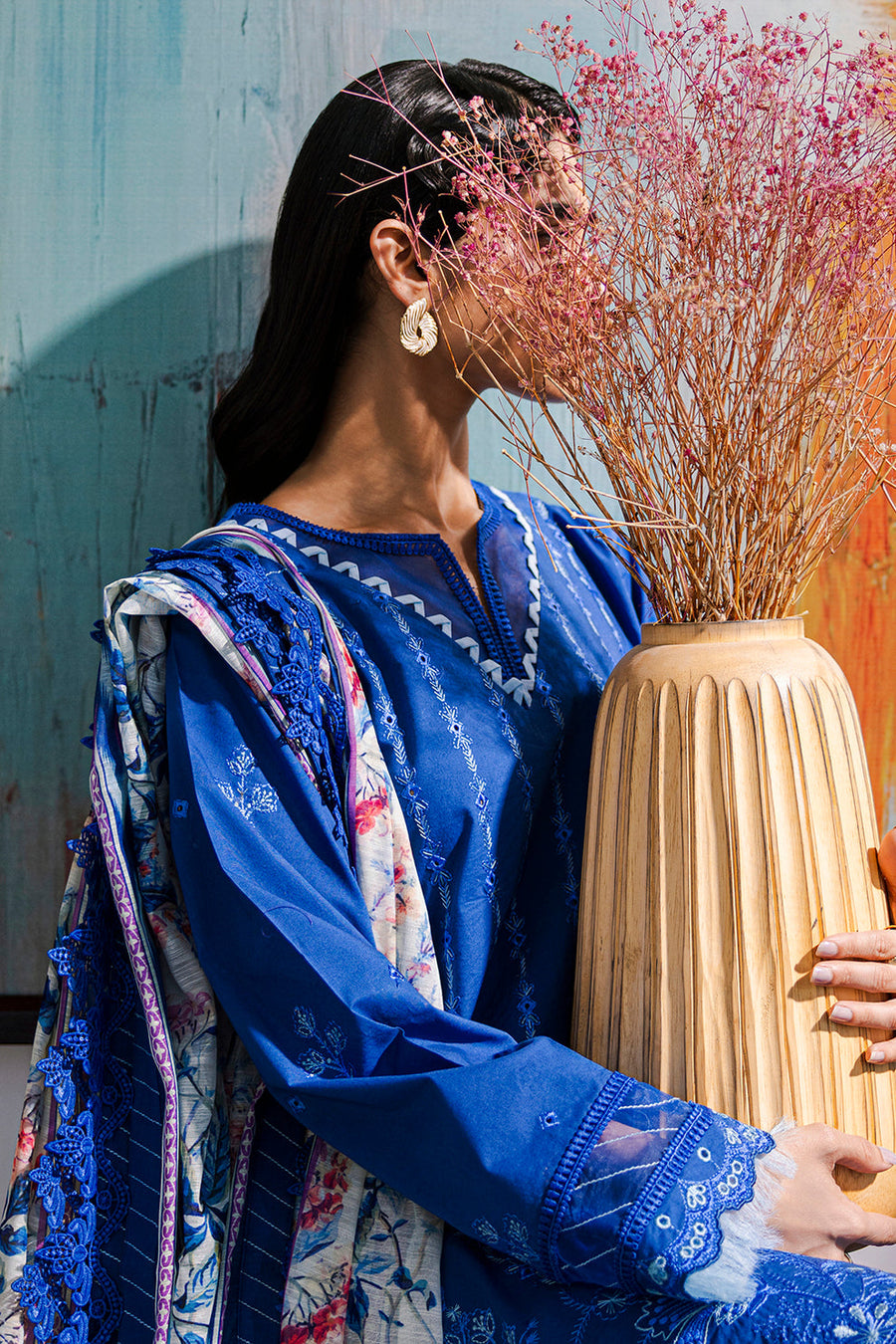 Zellbury Chikankari Embroidered Lawn Unstitched 3Pc Suit WUS25E30815