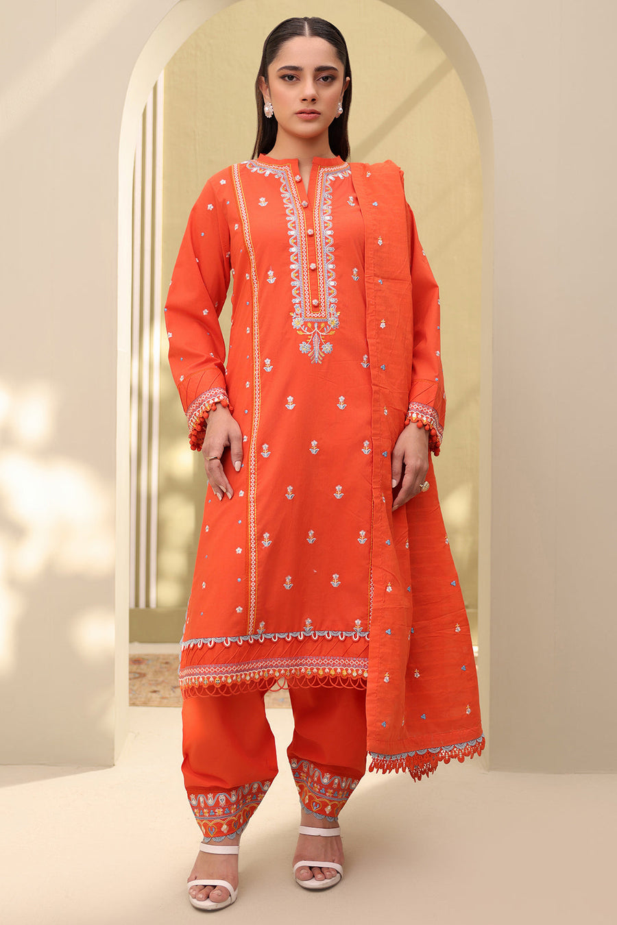 Zellbury Summer Embroidered Lawn Unstitched 3Pc Suit WUS25E30818