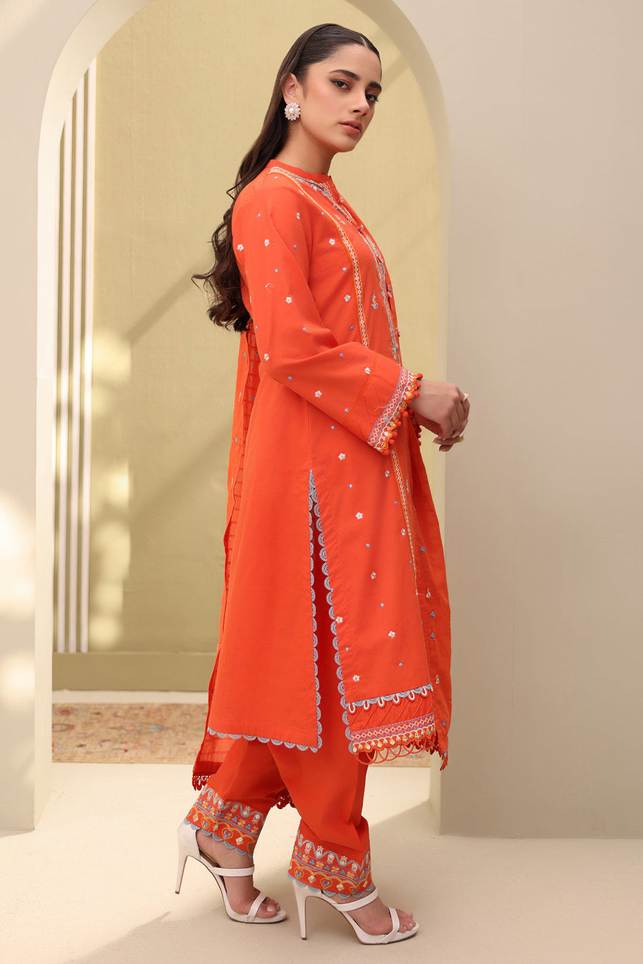 Zellbury Summer Embroidered Lawn Unstitched 3Pc Suit WUS25E30818