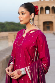 Zellbury Chikankari Embroidered Lawn Unstitched 3Pc Suit WUS25E30824