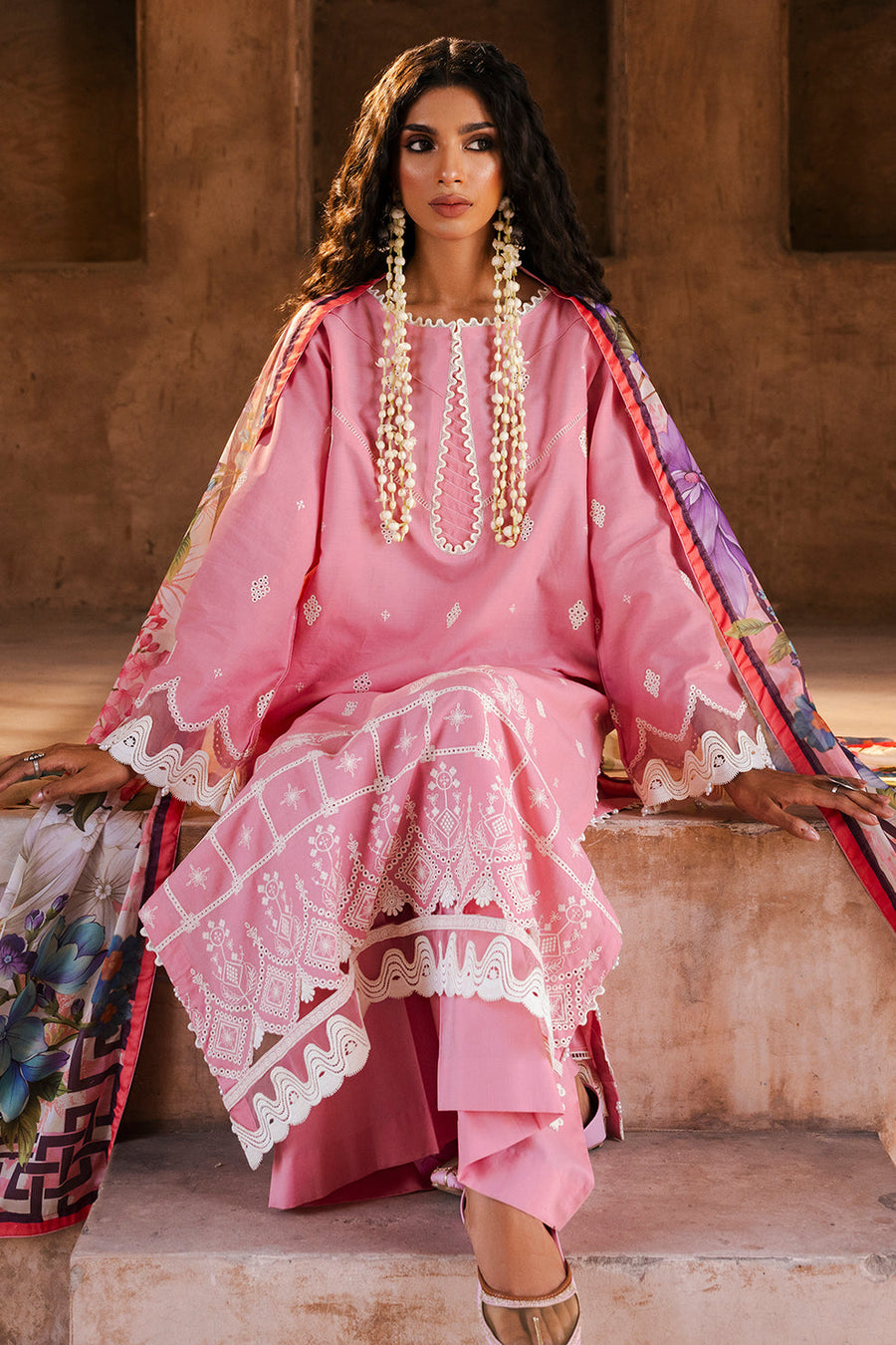 Zellbury Chikankari Embroidered Lawn Unstitched 3Pc Suit WUS25E30825