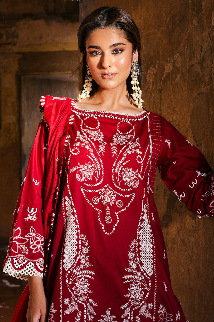 Zellbury Chikankari Embroidered Lawn Unstitched 3Pc Suit WUS25E30837