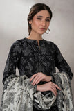 Zellbury Monochrome Printed Lawn Unstitched 2Pc Suit WUS25X20539