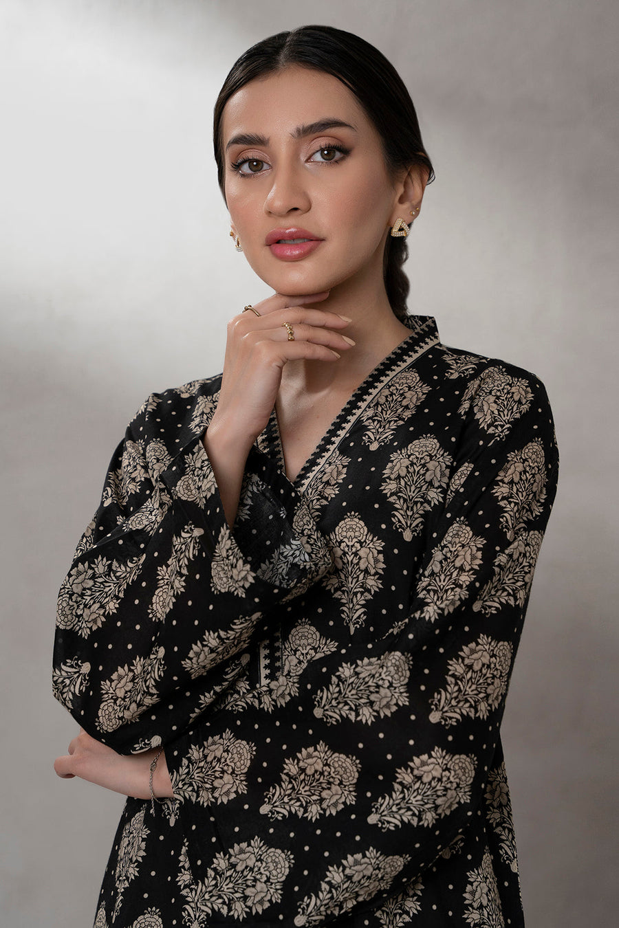 Zellbury Monochrome Printed Lawn Unstitched 2Pc Suit WUS25X20548
