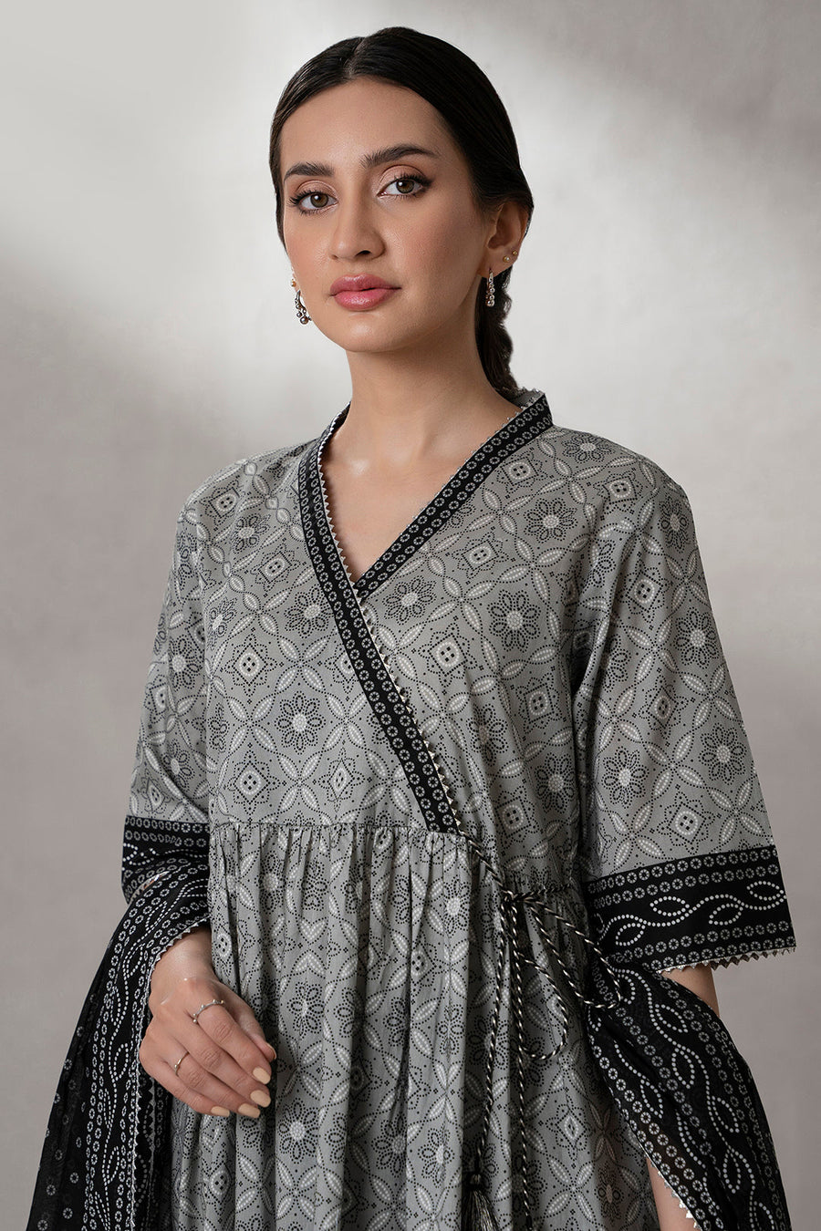 Zellbury Monochrome Printed Lawn Unstitched 2Pc Suit WUS25X20622