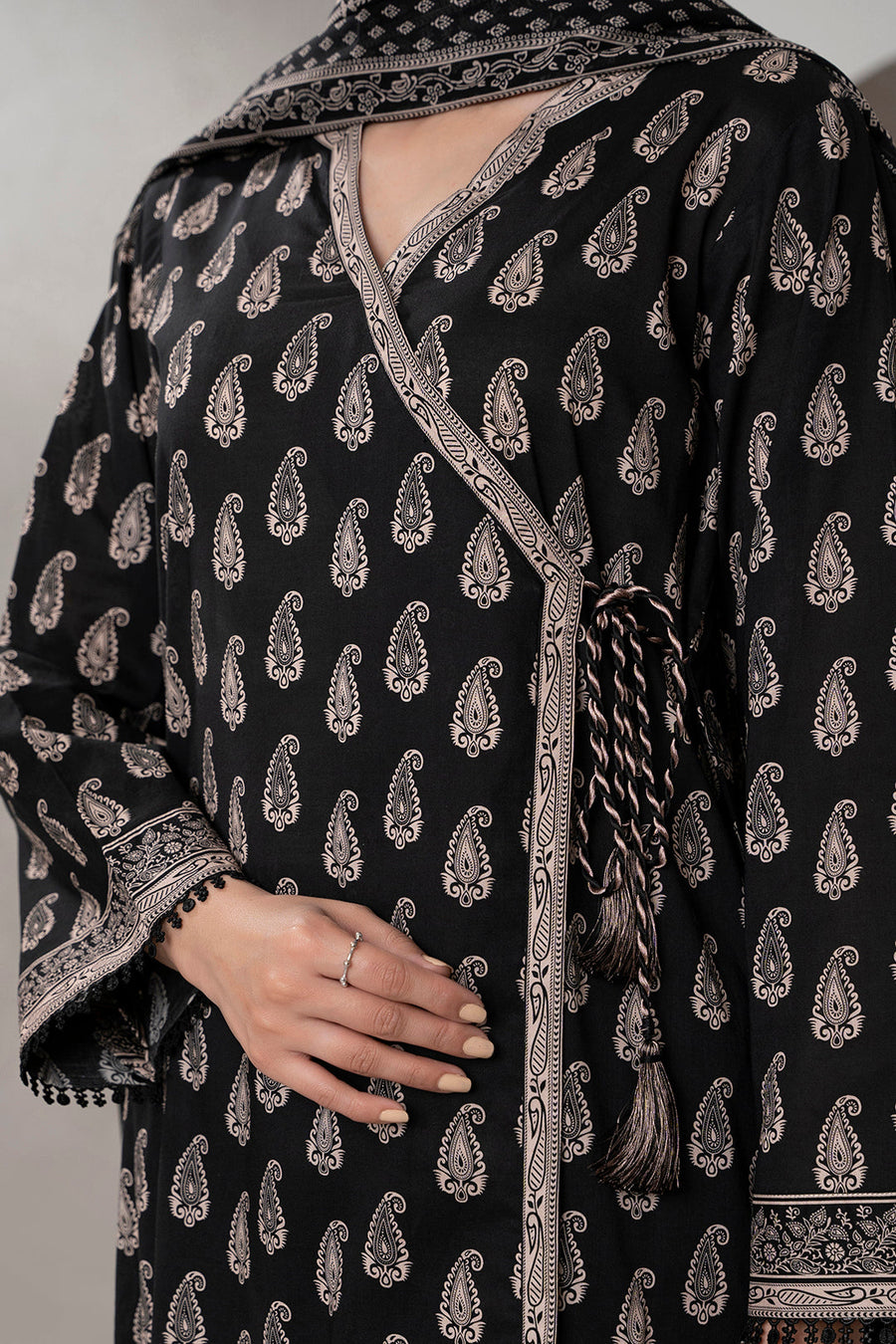 Zellbury Monochrome Printed Lawn Unstitched 2Pc Suit WUS25X20624