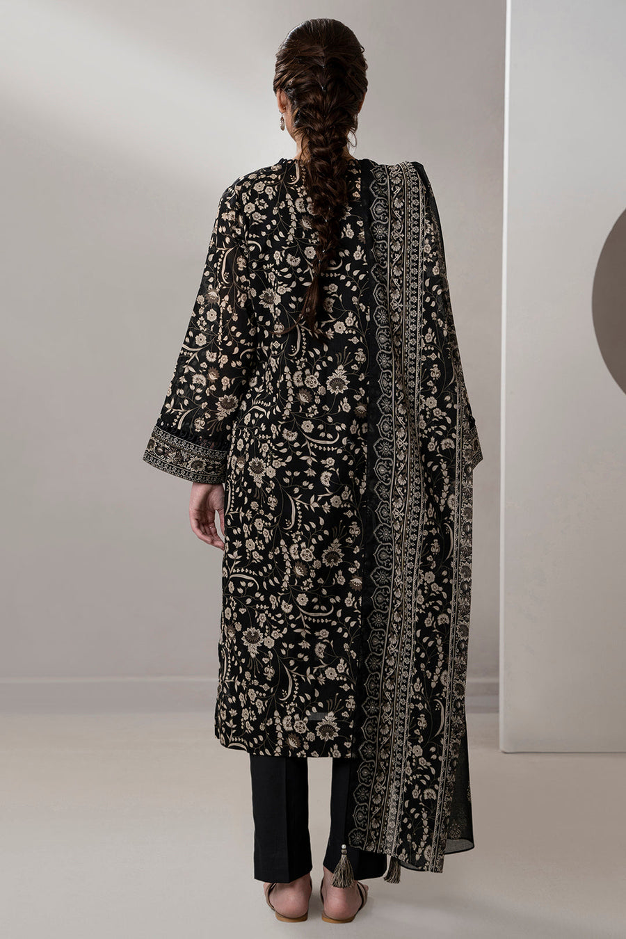 Zellbury Monochrome Printed Lawn Unstitched 2Pc Suit WUS25X20626