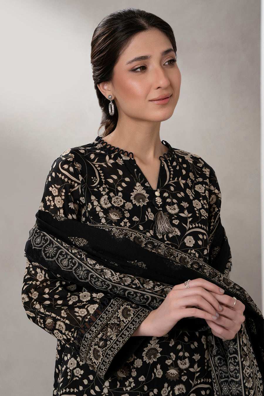 Zellbury Monochrome Printed Lawn Unstitched 2Pc Suit WUS25X20626